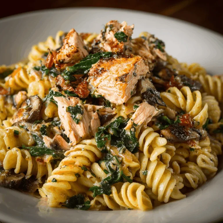 Why This Creamy Tuscan Salmon Pasta Makes Weeknights Special A delicious plate of Healthy & Creamy Tuscan Salmon Pasta