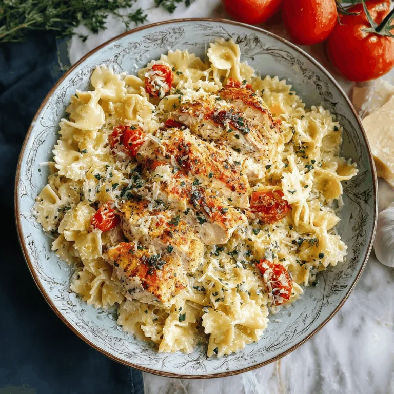 A delicious plate of Easy Garlic Parmesan Chicken Pasta Recipe for a Healthy Dinner