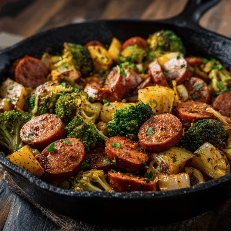 Savor the Creamy Kielbasa Broccoli Skillet You’ll Love