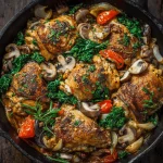 A delicious plate of One-Pan Chicken with Buttered Noodles