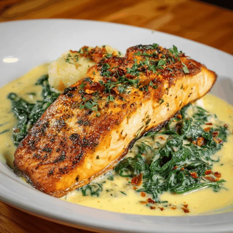 Indulge in My Rich Creamy Salmon Florentine Delight
