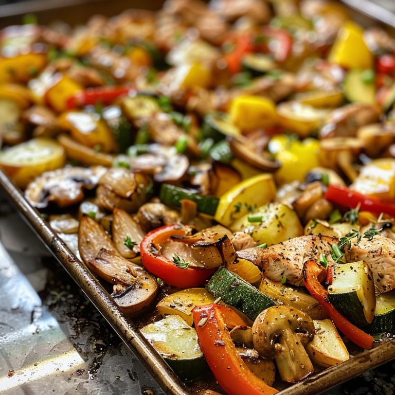 A Mediterranean Feast on One Sheet: The Turkey Veggie Bake That Unites Flavors