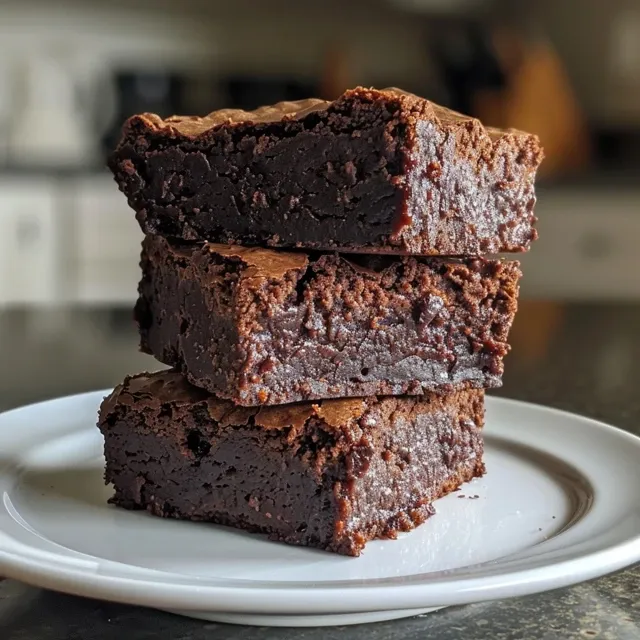 Indulging in Decadence: My Quest for the Ultimate Cocoa Fudge Brownies Close-up view of rich cocoa fudge brownies with a glossy surface and chocolate chips.