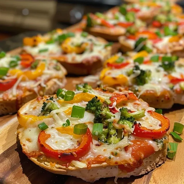 Colorful No Bake Veggie Pizza Bites: A Fresh Take on Mediterranean Snacking Close-up view of vibrant No Bake Veggie Pizza Bites on a platter.