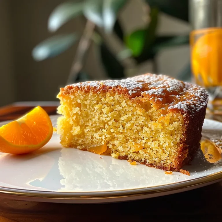 A Slice of Sunshine: The Gluten-Free Orange Olive Oil Cake That Brightens Every Table A close-up side view of a gluten-free orange olive oil cake topped with orange zest.