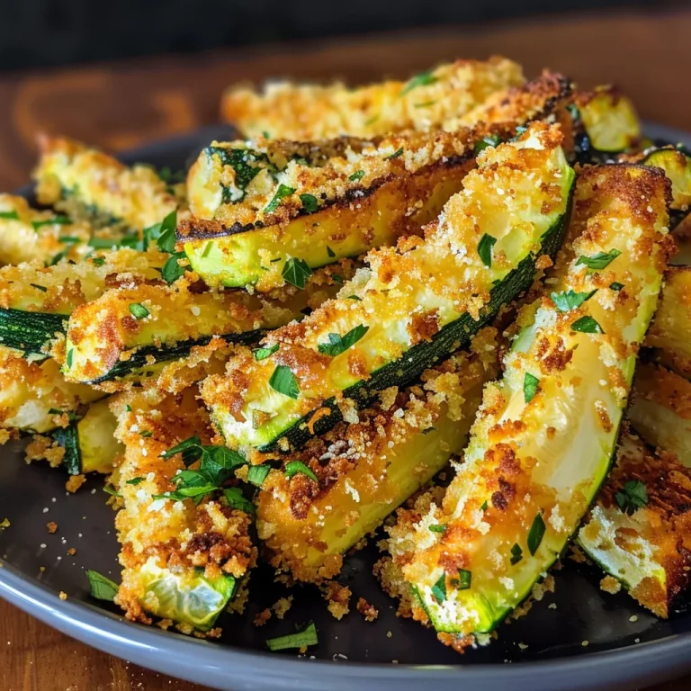 Crispy Keto Air Fryer Zucchini Fries: A Healthy Snack That Dances with Flavor Close-up view of crispy Keto Air Fryer Zucchini Fries on a plate.