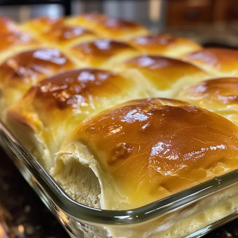 Close-up view of golden-brown no yeast dinner rolls with a soft texture.