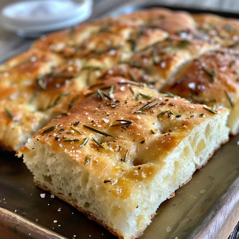 The Irresistible Aroma of Sourdough Discard Focaccia: A Taste of Mediterranean Joy Close-up view of a golden-brown Sourdough Discard Focaccia with rosemary and olive oil.