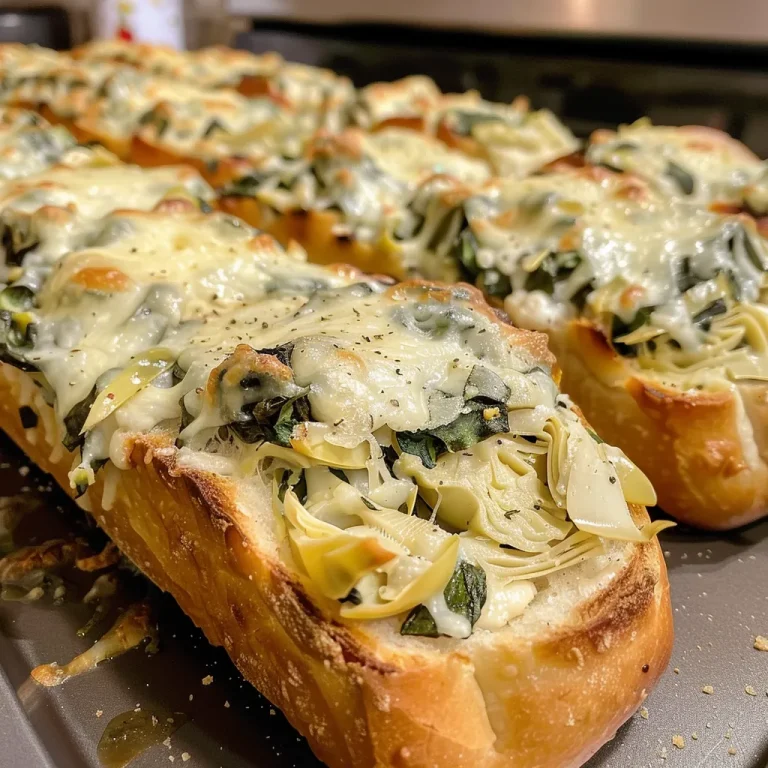 A Flavorful Journey: How Spinach and Artichoke Stuffed Bread Became My Family’s Favorite Gathering Dish A close-up view of spinach and artichoke stuffed bread, showcasing its golden crust and creamy filling.