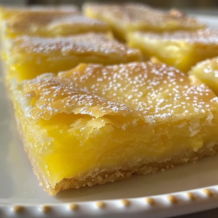 Close-up view of a slice of Greek Yogurt Lemon Bars on a white plate, showcasing its creamy filling and crumbly crust.