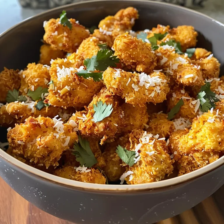 Crispy Coconut Chicken Popcorns A Flavorful Adventure from My Kitchen to Yours A close-up view of golden Chicken Popcorns, showcasing their crispy exterior.