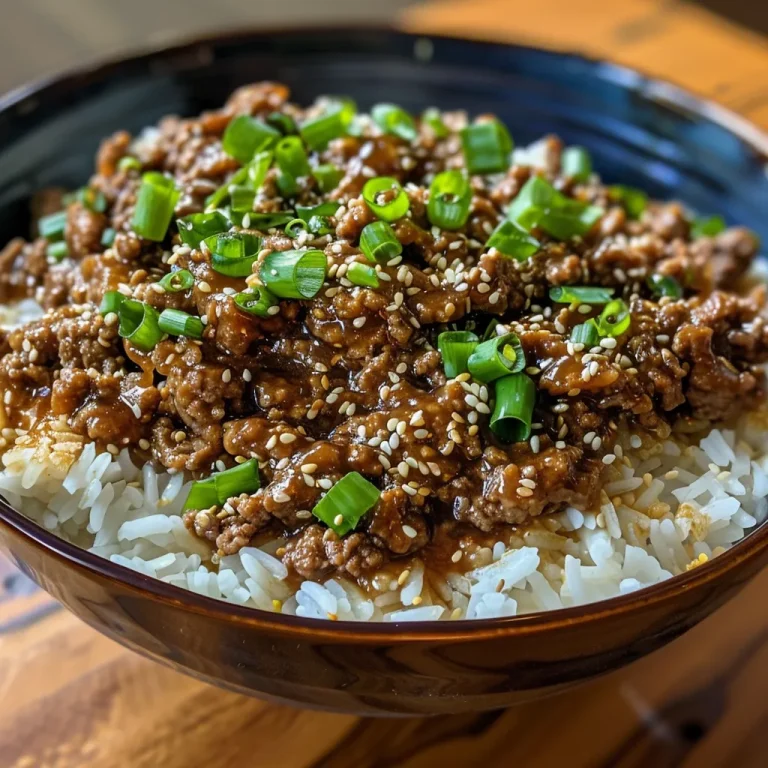 Quick and Flavorful Beef Bowls A Culinary Adventure at Home Close-up view of a vibrant Easy Beef Bowl with ground beef, rice, and colorful vegetables.