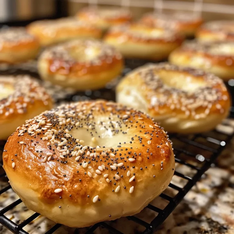 Rise and Shine: The Cottage Cheese Bagels That Make Every Morning Special A close-up side view of fluffy cottage cheese bagels, showcasing their golden-brown crust and soft interior.