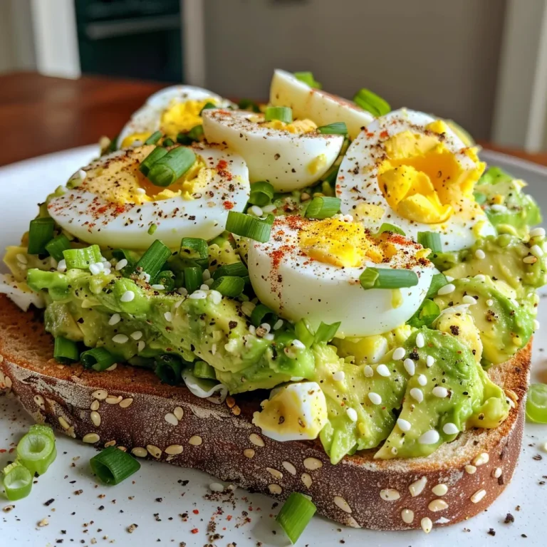 Bringing Sunshine to the Table My Avocado Egg Salad Toast Adventure Close-up view of avocado egg salad toast on sourdough bread.