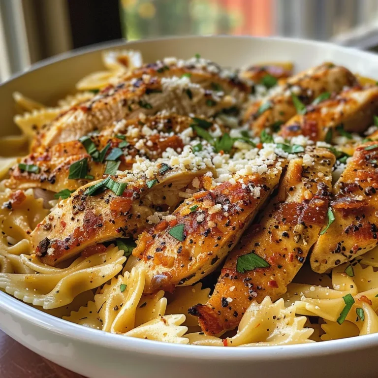 A Creamy Celebration How Chicken Garlic Parmesan Pasta Became My Family s Favorite Feast Close-up of creamy Chicken Garlic Parmesan Pasta with chicken and herbs.