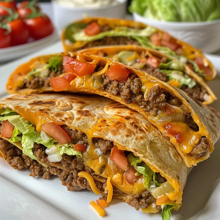 Celebrating Flavor The Crunch Wraps That Turn Every Meal into a Fiesta Close-up of a juicy Crunch Wrap showcasing layers of ingredients.