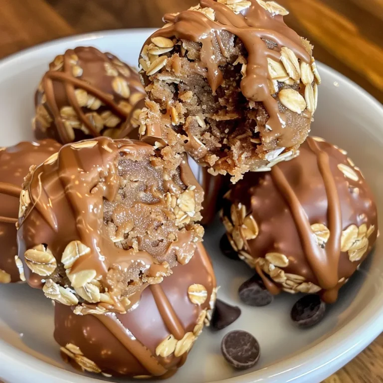 Energy Bites of Joy The Double Peanut Butter Balls That Fuel My Adventures Close-up view of double peanut butter balls stacked on a plate.
