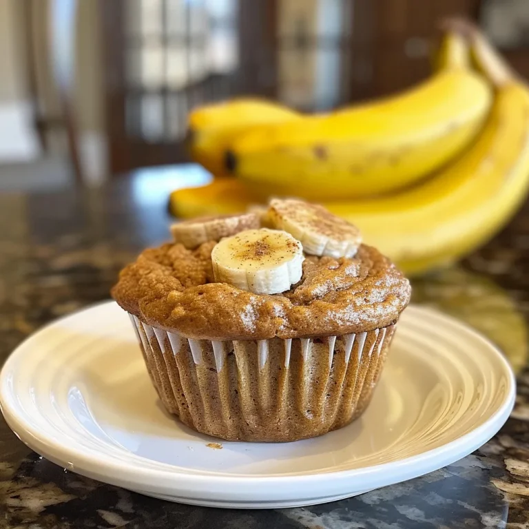Fuel Your Day The Delightful Protein Banana Muffins That Brighten Mornings A side view close-up of freshly baked protein banana muffins, displaying a golden-brown color and chocolate chips.