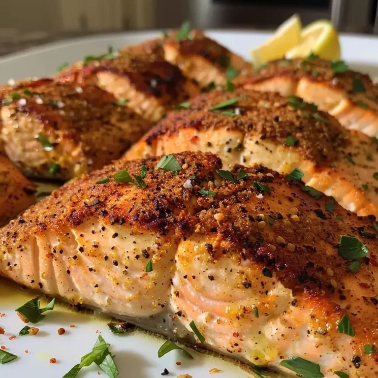 ['Close-up of a perfectly baked Cajun salmon fillet drizzled with creamy avocado lime sauce.', 'Side view of juicy Cajun salmon garnished with a vibrant avocado lime sauce and cilantro.', 'Delicious baked salmon fillet topped with green avocado sauce on a white plate.', 'A succulent piece of salmon seasoned with Cajun spices and creamy lime avocado dressing.']