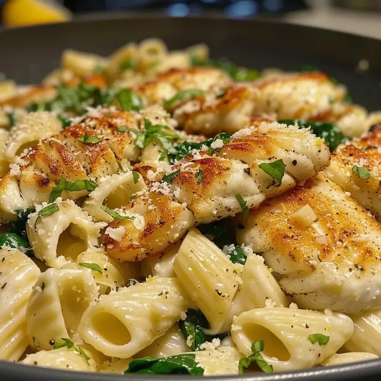 ['A close-up of buttered pasta topped with tilapia, spinach, and basil.', 'Juicy tilapia fillet served over buttered pasta, garnished with lemon zest and fresh herbs.', 'A plate of pasta with a rich buttery sauce, fresh spinach, and a side of tilapia.', 'Side view of tilapia laying atop a bed of buttered pasta with spinach and basil.']