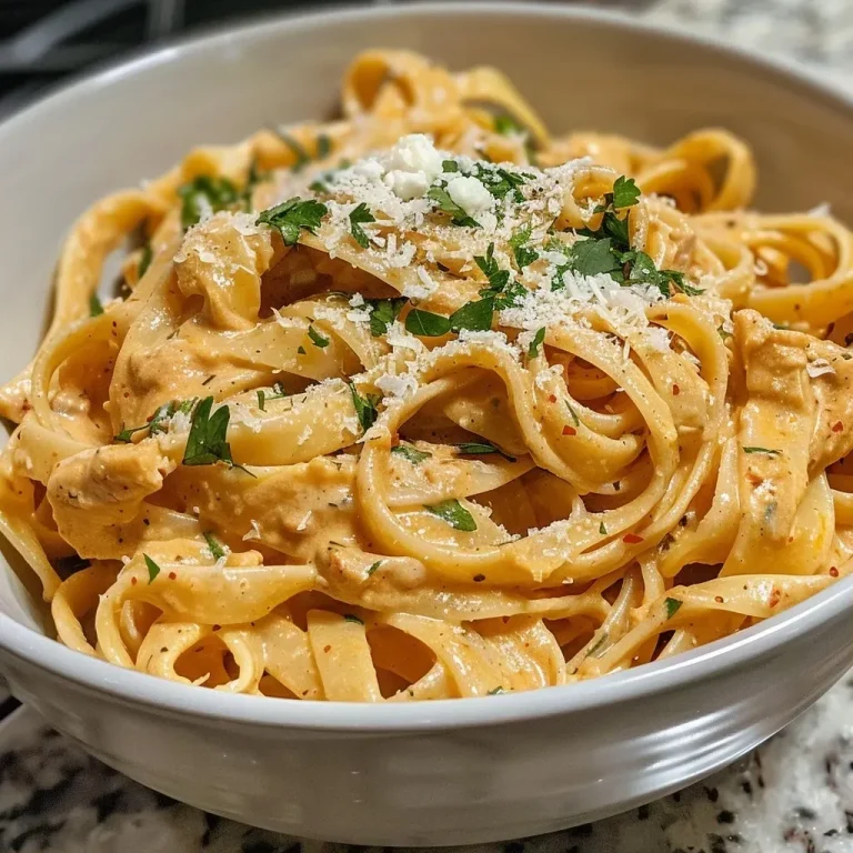 ['A close-up view of fettuccini pasta in a creamy chipotle sauce, garnished with parsley.', 'A side view of a bowl of pasta coated in a rich chipotle cream sauce with visible pieces of garlic.', 'A detailed shot of chipotle cream pasta, showcasing the creamy texture and spices, with a sprinkle of parmesan.', 'A vibrant plate of fettuccini served with thick chipotle cream sauce, accented by shredded cheese.']