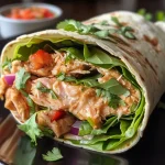 ['Close-up view of a Chipotle Wild Alaskan Salmon Wrap showcasing vibrant ingredients.', 'Side view of a juicy Chipotle Wild Alaskan Salmon Wrap with fresh vegetables and herbs.', 'Detailed angle of a delicious Chipotle Wild Alaskan Salmon Wrap highlighting its colorful fillings.', 'Close-up image of a Chipotle Wild Alaskan Salmon Wrap featuring lime juice, cilantro, and salmon.']