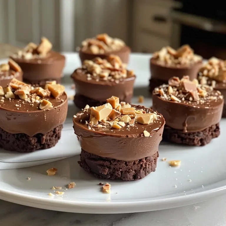 ['Close-up view of chocolate peanut butter Greek yogurt mousse bites arranged on a plate.', 'Side view of rich chocolate peanut butter mousse bites, showcasing their creamy texture.', 'Detail shot of delectable mousse bites made from Greek yogurt and chocolate, garnished attractively.', 'Close-up of luscious Greek yogurt mousse bites, highlighting the chocolate and peanut butter ingredients.']