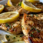 ['Juicy tilapia fillets cooked in a lemon garlic sauce with fresh parsley.', 'Close-up of Mediterranean-style tilapia garnished with herbs and lemon slices.', 'Sliced tilapia fillets on a plate, glistening with butter and garlic sauce.', 'Deliciously plated lemon garlic tilapia, showcasing vibrant flavors and textures.']