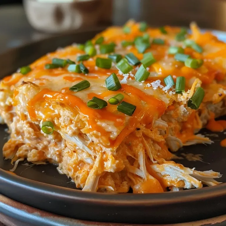 ['A close-up view of a Keto Buffalo Turkey Casserole with melted cheese and visible turkey pieces.', 'Side view of a delicious buffalo turkey casserole topped with cheddar cheese, presented in a baking dish.', 'Juicy Keto casserole featuring shredded turkey and cauliflower, garnished with melted cheese.', 'A vibrant close-up of a casserole filled with shredded turkey and buffalo sauce, showcasing creamy textures.']