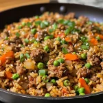 ['Juicy teriyaki ground turkey mixed with vibrant broccoli and peas in a close-up view.', 'Close-up of a plate featuring teriyaki ground turkey, vivid green broccoli, and peas.', 'Colorful dish of teriyaki ground turkey, broccoli, and peas, showcasing fresh ingredients.', 'Side view of a delicious serving of teriyaki ground turkey with broccoli and peas.']