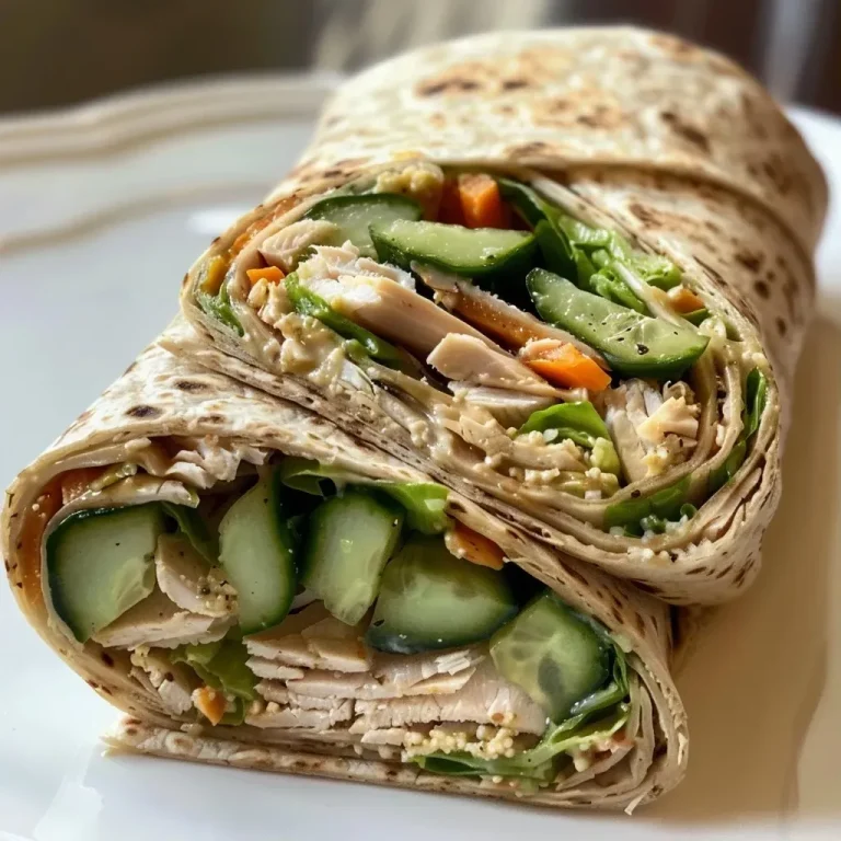 ['A close-up view of a Tuscan Turkey Wrap showcasing layers of ingredients.', 'Side angle of a Tuscan Turkey Wrap with fresh vegetables and turkey slices.', 'Detailed image of a Tuscan Turkey Wrap with whole wheat tortillas and fillings.', 'Juicy Tuscan Turkey Wrap with colorful ingredients displayed from the side.']