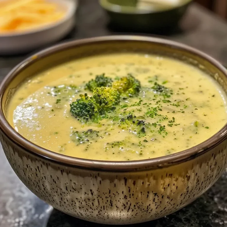 ['Creamy broccoli cheese soup in a bowl with vibrant green broccoli pieces visible.', 'Side view of a bowl filled with thick broccoli cheese soup garnished with cheese.', 'Close-up of delicious broccoli cheese soup showcasing its rich, creamy texture.', 'A hearty bowl of broccoli cheese soup featuring chunks of broccoli and shredded cheese.']