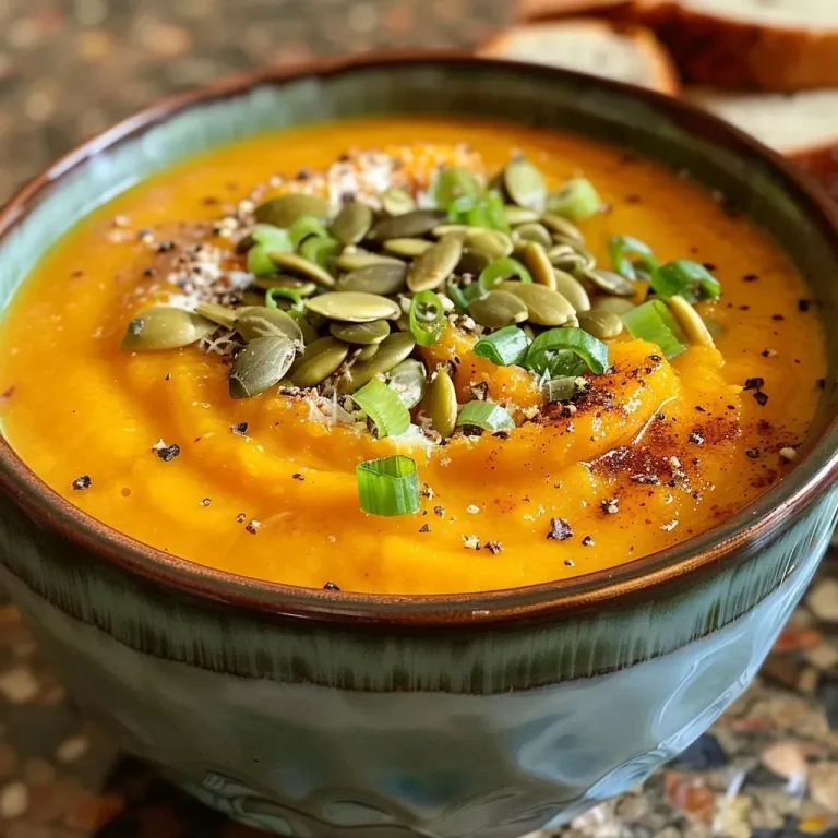 ['A close-up view of a bowl of creamy butternut squash soup with a garnish of herbs.', 'Side angle of a vibrant orange butternut squash soup in a rustic bowl, surrounded by fresh ingredients.', 'A luscious bowl of butternut squash soup, showcasing its smooth texture and garnished with herbs.', 'An appetizing close-up of butternut squash soup served with a drizzle of olive oil and herbs on top.']