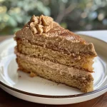 ['Close-up of a moist Chai Cake with a slice showcased, revealing its spiced interior.', 'Side view of a Chai Cake, highlighting its fluffy texture and rich frosting.', 'Detailed close-up of a Chai Cake slice, emphasizing the vibrant spices and creamy topping.', 'Captivating shot of a Chai Cake, capturing its layered appearance and decadent frosting.']