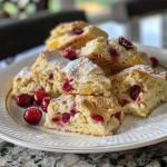 ['Close-up of a golden-brown Cranberry Orange Scone, showcasing juicy cranberries and orange zest.', 'Side view of a flaky Cranberry Orange Scone with visible chunks of cranberries and orange zest.', 'Detailed view of a freshly baked Cranberry Orange Scone with a light glaze, highlighting its texture.', 'Mouthwatering Cranberry Orange Scone, featuring whole cranberries and vibrant orange flecks.']