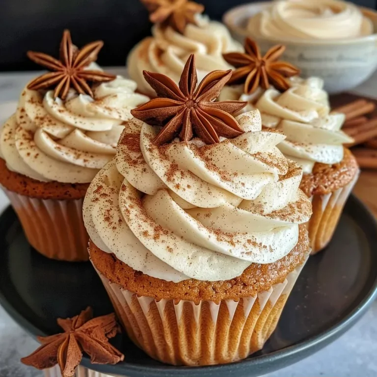 ['A close-up side view of a Spiced Chai Latte Cupcake topped with creamy frosting.', 'A side view of a moist Spiced Chai Latte Cupcake with decorative frosting swirls.', 'A detailed image of a Spiced Chai Latte Cupcake showcasing its spiced frosting and cupcake texture.', 'A vibrant close-up of a Spiced Chai Latte Cupcake, highlighting its rich frosting and spices.']