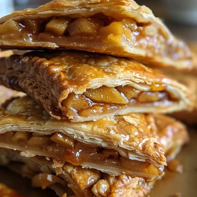 Bite-Sized Bliss: Crafting Apple Cinnamon Hand Pies That Warm the Heart Close-up side view of a golden-brown Apple Cinnamon Hand Pie showcasing its flaky crust.