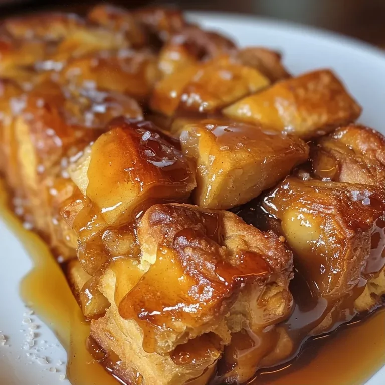 Why My Sticky Caramel Apple Pull-Apart Bread Is the Cozy Embrace of Fall Close-up view of sticky caramel apple pull-apart bread with glossy caramel drizzle.