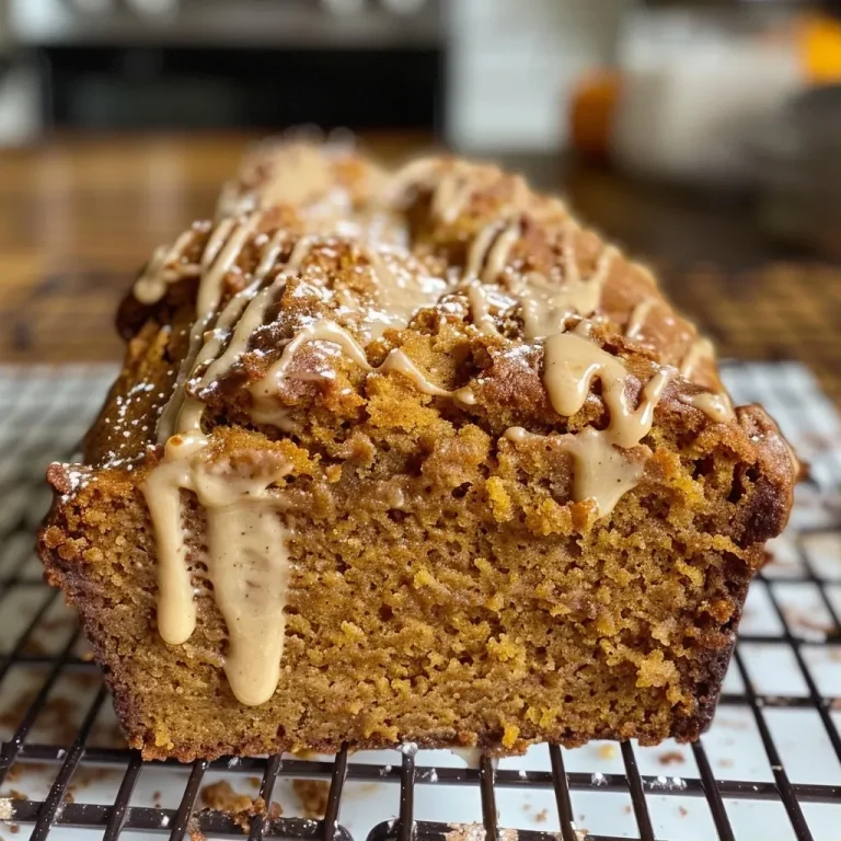 Autumn’s Sweet Embrace: A Chai-Spiced Pumpkin Bread Adventure Close-up side view of Chai Spice Maple Pumpkin Bread with a moist texture.