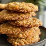 Close-up view of Cottage Cheese Protein Orange Cardamom Cookies with a golden-brown exterior.