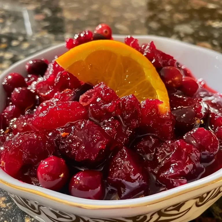 A Zesty Twist: How Fresh Cranberry Relish Brightens Every Gathering Close-up view of fresh cranberry relish with orange peel visible.