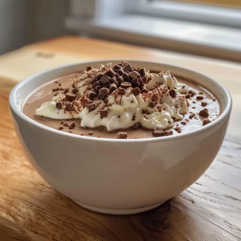 A Cozy Celebration: The High-Protein Hot Cocoa Dip That Warms Hearts Close-up view of a creamy High-Protein Hot Cocoa Dip, showing its smooth texture and rich chocolate color.