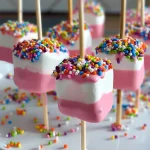 A colorful array of Monster Marshmallow Pops decorated with vibrant candy melts and sprinkles.
