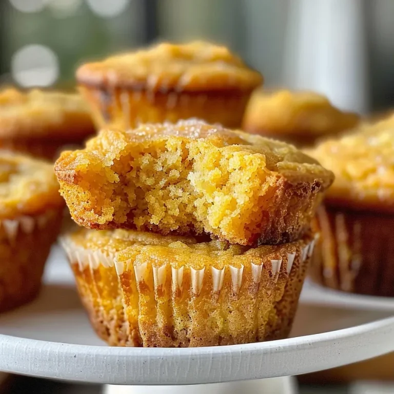 A delicious close-up of golden Protein Cornbread Muffins with a soft texture.