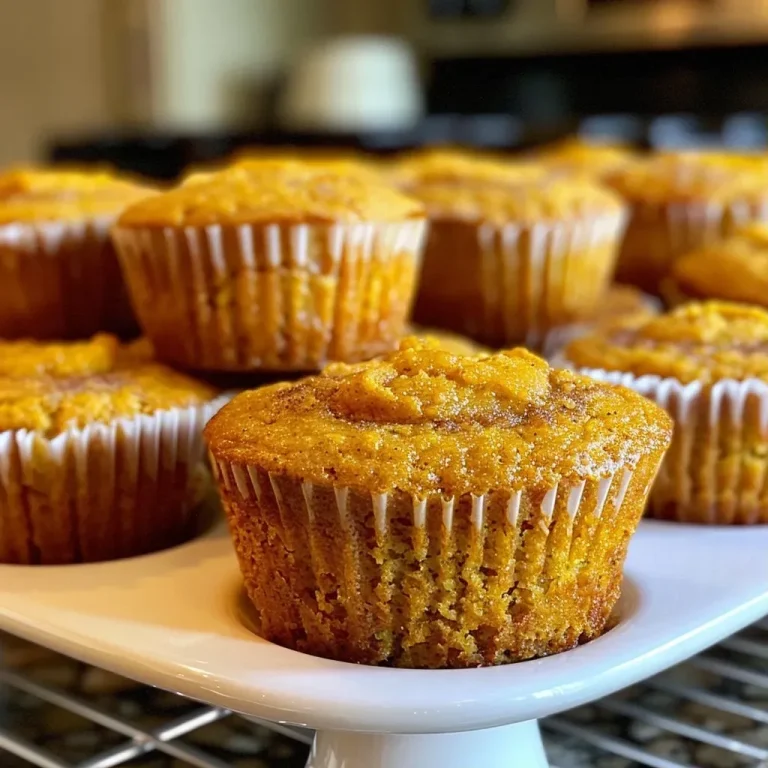 Harvesting Joy: Pumpkin Cornbread Muffins That Warm the Soul Side view of moist pumpkin cornbread muffins with a golden-brown crust.