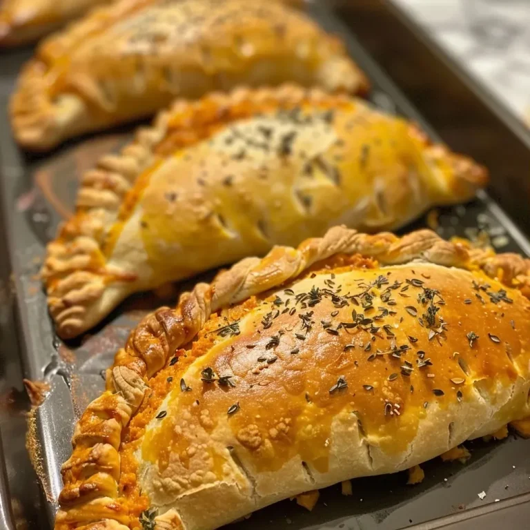 Embracing Autumn: Savory Pumpkin Parmesan Empanadas to Share with Loved Ones Close-up view of golden-brown savory pumpkin parmesan empanadas with a flaky crust.