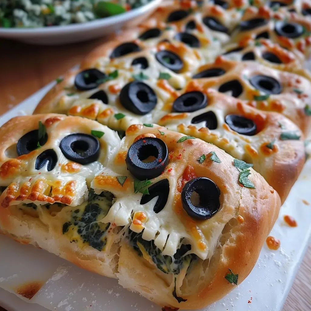 Juicy, golden-brown Skeleton Bread shaped like a skeleton with accompanying breadsticks.