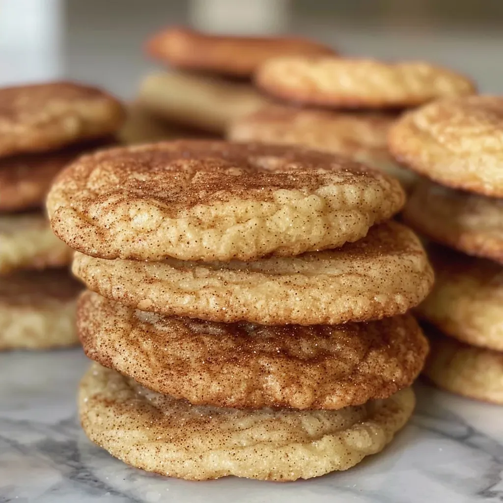 Delicious, warm Spiced Snickerdoodles arranged on a plate, highlighting their soft texture.