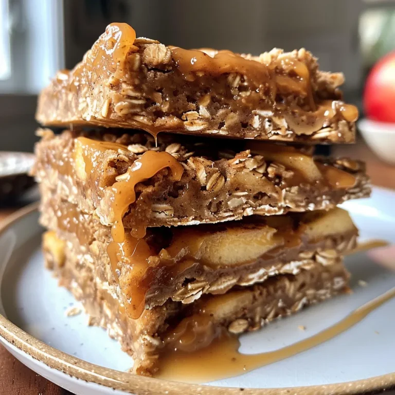 The Enchanting Caramel Apple Protein Bars That Transform Snack Time Close-up of a caramel apple protein bar with a glossy caramel coating and chunks of apples.