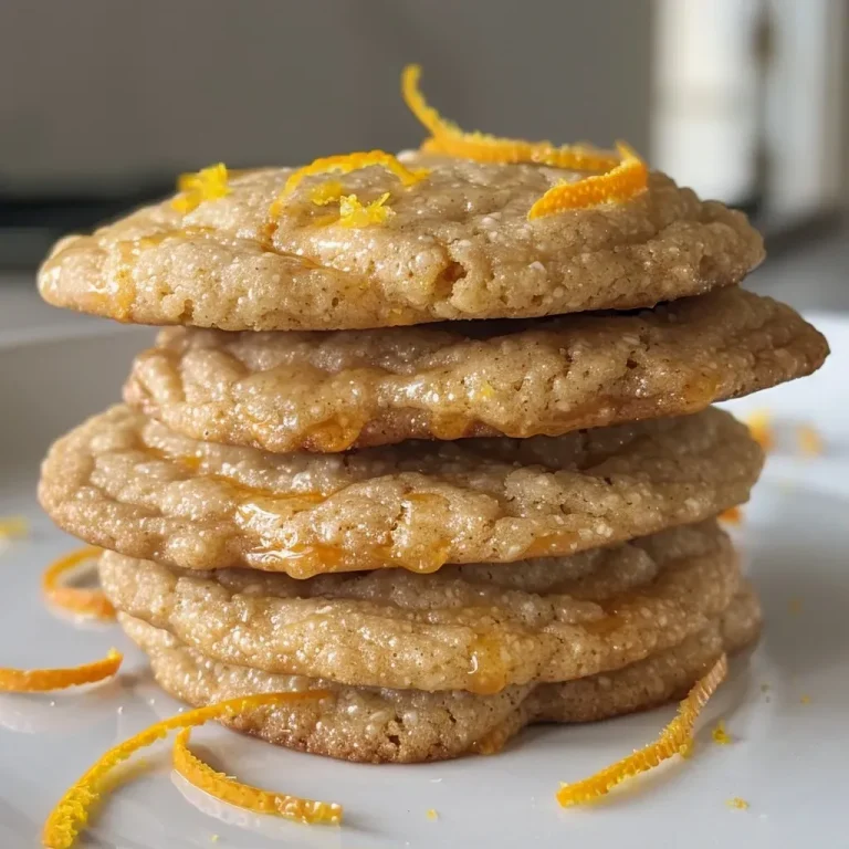 Bright Bites: Vegan Orange Cookies That Spark Joy Close-up of golden-brown vegan orange cookies with a textured surface.